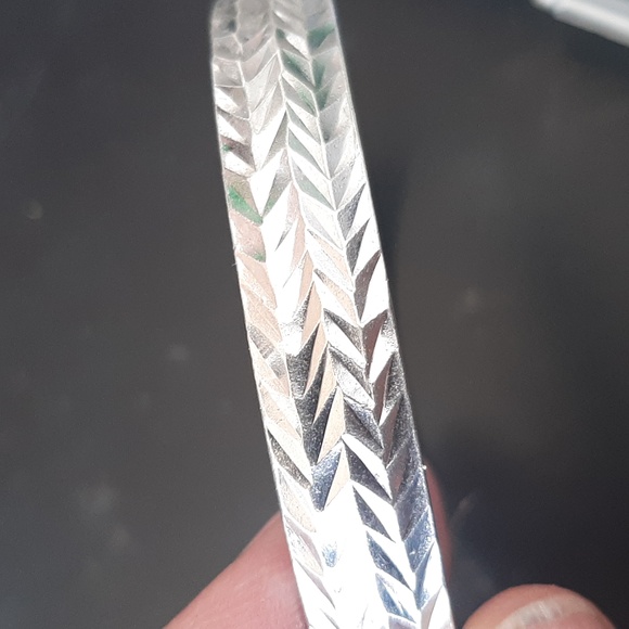 Heavy vintage sterling silver bracelet - Picture 2 of 3